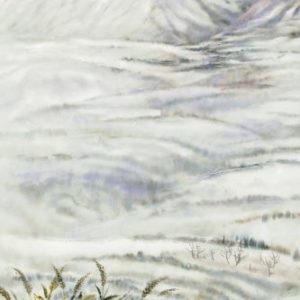 岩澤重夫「雪の久住」の買取作品画像　リトグラフ
